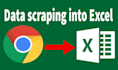 do web scraper, data scraping and data entry in 12 hours