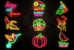 design neon sign logo with animation