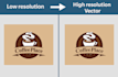 redraw your logo or image to vector