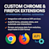 build custom chrome extensions, automation bots and scraping