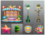 create concept art, nft art game background, isometric