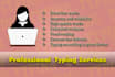 do fast, manual typing job, retype images, pdf to word, recreate 24h, typist