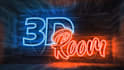 do modern neon sign light intro animation