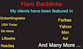 give you PR backlinks from haro, qwoted and featured