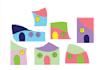 design cute mascot in flat color vector