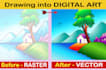 vector tracing or convert any image, logo, or sketch to vector digital art