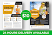 design modern construction flyer and postcard