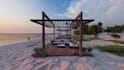 do landscape design, pool, garden, terrace, front, backyard, hardscape rendering