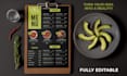 design restaurant menu card, food menu flyer