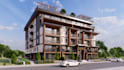 do commercial building exterior design 3d model rendering