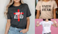 do custom typography christian t shirt design within 6 hours