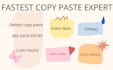 do fastest typing and copy paste in 24 hours typist