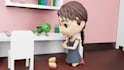make 3d cartoon character, animate, add music