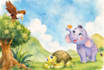 draw watercolor illustrations and children story book illustrations