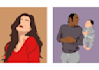 draw a faceless portrait from your photo, couple or family
