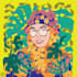 illustrate you and plants, colorful, flat art, pop art