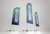do a retractable vertical roll up banner or feather flag or teardrop design