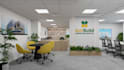 design office interior with realistic 3d renderings and layouts