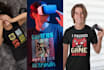 create a custom gaming t shirt design that sells