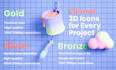 create modern 3d icons