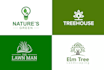 design agriculture, landscape, lawn care and business logo
