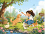 draw an illustration for childrens story book,  game or movie