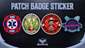 design clean badge, patch, round sticker, label,logo design
