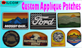 digitize embroidery custom applique patches with flat logo
