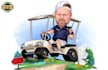 draw a premium golf caricature, any sports caricature