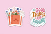create cute hand drawn custom sticker designs for your brand