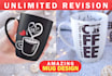 create eye catching custom mug design with mockup