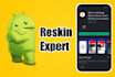 reskin any codecanyon app reskin android app