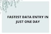do fastest data entry with full accuracy