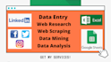 do perfect data entry, web research and copy paste with in 20 hours