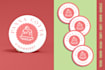 do circular, round sticker, badge, logo, label, patch, coaster design