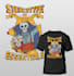 make linocut or cartoon illustration for t shirts