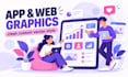 create custom flat vector illustrations for websites and apps