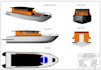design and 3d modelling your passenger speedboat