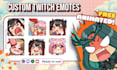 draw twitch emotes, chibi emotes, animated emotes, vtuber for stream