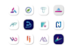 develop modern app icon website logo design