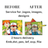 do embroidery design, digitize image for embroidery, embroidery, dst, in 1 hour