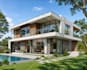 design modern house design floor plan and photorealistic 3d rendering