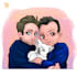 make a cute couple drawing