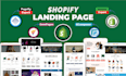 make shopify landing page, password page, landing page by pagefly