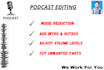do professional audio editing and noise reduction