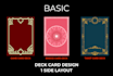 design frame template for gaming card, tarot, bridge, etc
