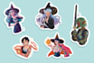 design cute sticker sheets, animals, characters and objects