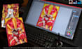 draw custom stained glass illustrations for prints and bookmarks