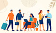 create flat and isometric illustrations for apps and website