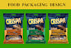design professional snack packaging, food packaging